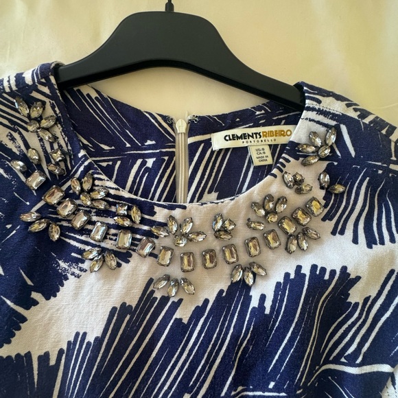 Clements Ribeiro linen blend dress size 8 - Picture 4 of 5